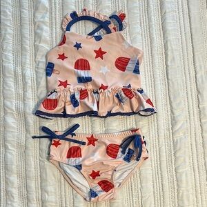 Girls, two-piece popsicle and star swimsuit